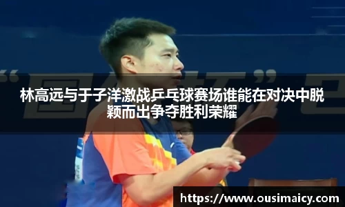 林高远与于子洋激战乒乓球赛场谁能在对决中脱颖而出争夺胜利荣耀